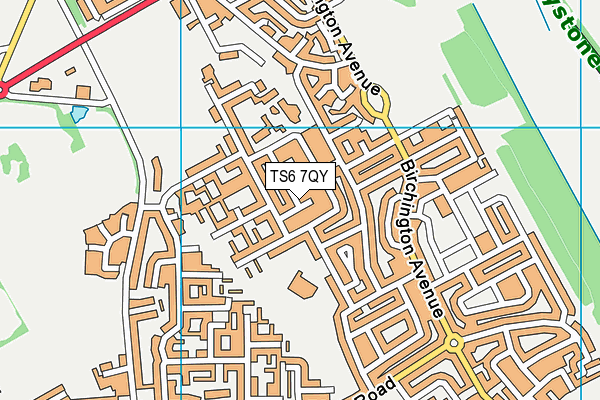 TS6 7QY map - OS VectorMap District (Ordnance Survey) TS6 7QY map - OS VectorMap District (Ordnance Survey)