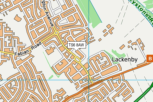 TS6 8AW map - OS VectorMap District (Ordnance Survey) TS6 8AW map - OS VectorMap District (Ordnance Survey)