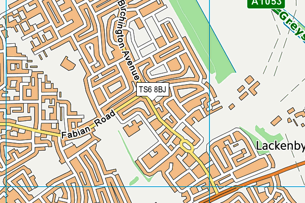 TS6 8BJ map - OS VectorMap District (Ordnance Survey) TS6 8BJ map - OS VectorMap District (Ordnance Survey)