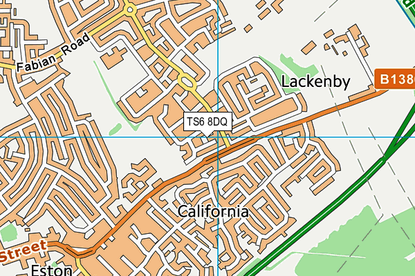 TS6 8DQ map - OS VectorMap District (Ordnance Survey) TS6 8DQ map - OS VectorMap District (Ordnance Survey)