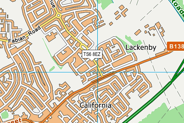 TS6 8EZ map - OS VectorMap District (Ordnance Survey) TS6 8EZ map - OS VectorMap District (Ordnance Survey)