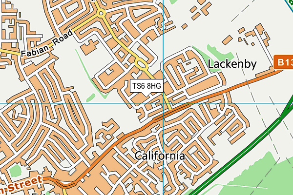 TS6 8HG map - OS VectorMap District (Ordnance Survey) TS6 8HG map - OS VectorMap District (Ordnance Survey)