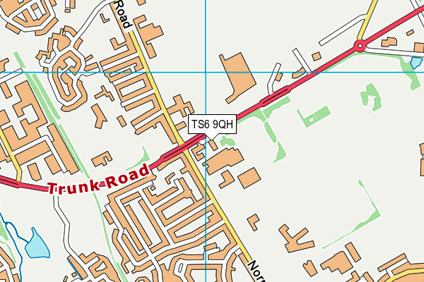 TS6 9QH map - OS VectorMap District (Ordnance Survey) TS6 9QH map - OS VectorMap District (Ordnance Survey)