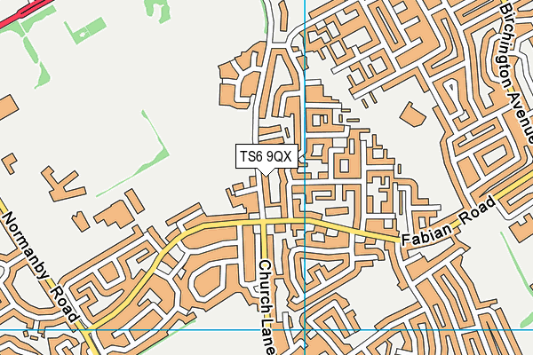 TS6 9QX map - OS VectorMap District (Ordnance Survey) TS6 9QX map - OS VectorMap District (Ordnance Survey)