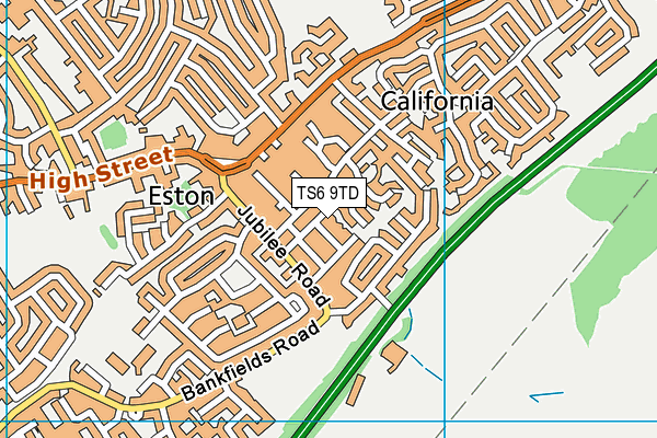 TS6 9TD map - OS VectorMap District (Ordnance Survey) TS6 9TD map - OS VectorMap District (Ordnance Survey)