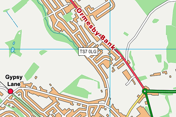 TS7 0LG map - OS VectorMap District (Ordnance Survey) TS7 0LG map - OS VectorMap District (Ordnance Survey)