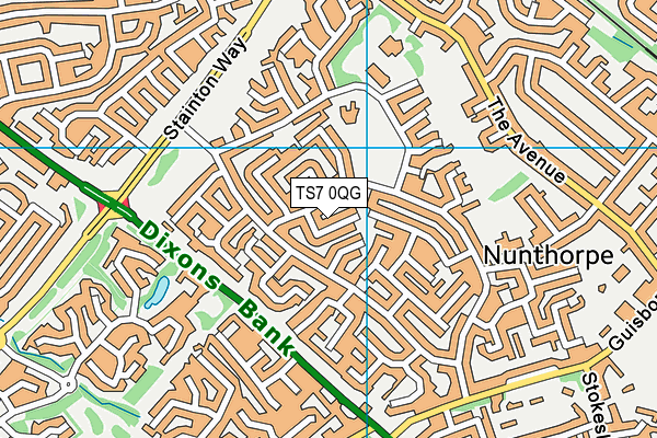 TS7 0QG map - OS VectorMap District (Ordnance Survey) TS7 0QG map - OS VectorMap District (Ordnance Survey)