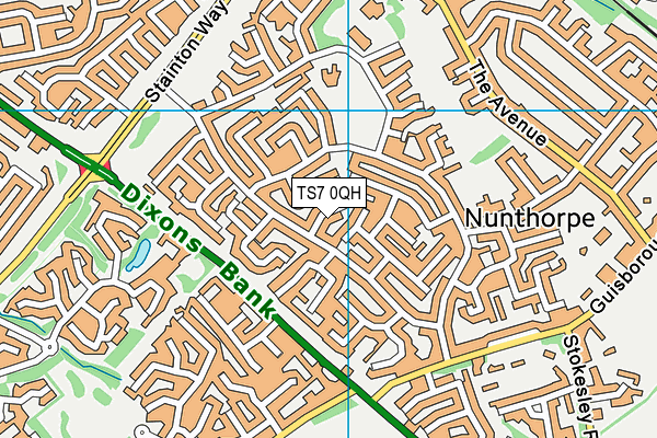 TS7 0QH map - OS VectorMap District (Ordnance Survey) TS7 0QH map - OS VectorMap District (Ordnance Survey)