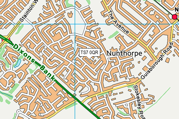 TS7 0QR map - OS VectorMap District (Ordnance Survey) TS7 0QR map - OS VectorMap District (Ordnance Survey)