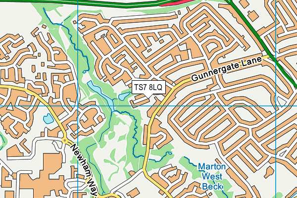 TS7 8LQ map - OS VectorMap District (Ordnance Survey) TS7 8LQ map - OS VectorMap District (Ordnance Survey)