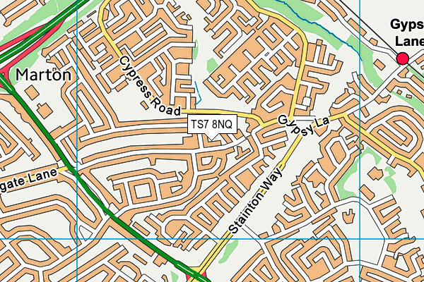 TS7 8NQ map - OS VectorMap District (Ordnance Survey) TS7 8NQ map - OS VectorMap District (Ordnance Survey)