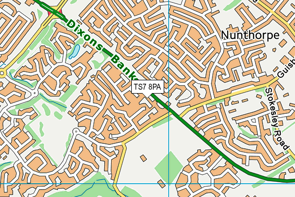 TS7 8PA map - OS VectorMap District (Ordnance Survey) TS7 8PA map - OS VectorMap District (Ordnance Survey)