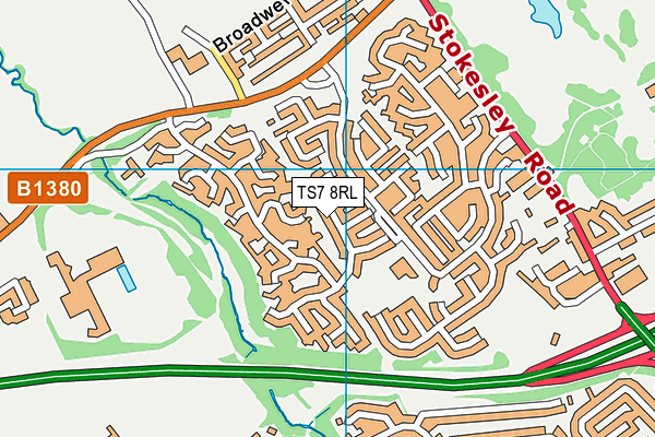 TS7 8RL map - OS VectorMap District (Ordnance Survey) TS7 8RL map - OS VectorMap District (Ordnance Survey)