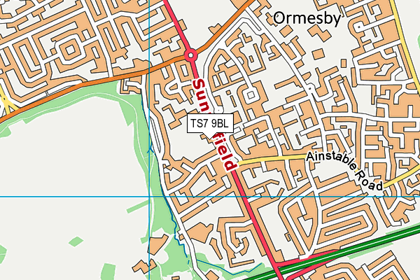 TS7 9BL map - OS VectorMap District (Ordnance Survey) TS7 9BL map - OS VectorMap District (Ordnance Survey)