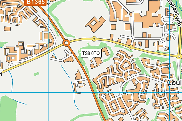 TS8 0TQ map - OS VectorMap District (Ordnance Survey) TS8 0TQ map - OS VectorMap District (Ordnance Survey)