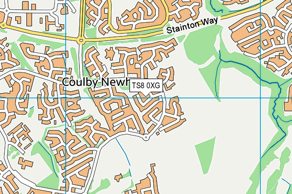 TS8 0XG map - OS VectorMap District (Ordnance Survey) TS8 0XG map - OS VectorMap District (Ordnance Survey)