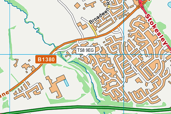 TS8 9EG map - OS VectorMap District (Ordnance Survey) TS8 9EG map - OS VectorMap District (Ordnance Survey)