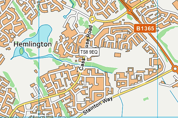 TS8 9EQ map - OS VectorMap District (Ordnance Survey) TS8 9EQ map - OS VectorMap District (Ordnance Survey)