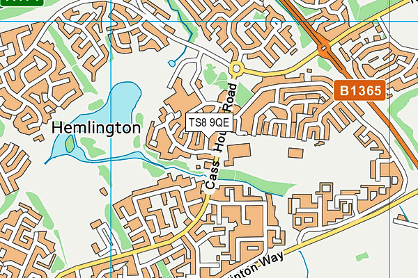 TS8 9QE map - OS VectorMap District (Ordnance Survey) TS8 9QE map - OS VectorMap District (Ordnance Survey)