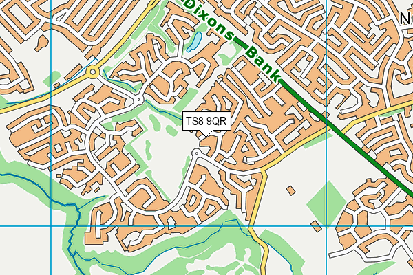 TS8 9QR map - OS VectorMap District (Ordnance Survey) TS8 9QR map - OS VectorMap District (Ordnance Survey)