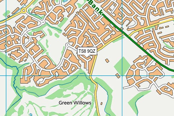 TS8 9QZ map - OS VectorMap District (Ordnance Survey) TS8 9QZ map - OS VectorMap District (Ordnance Survey)