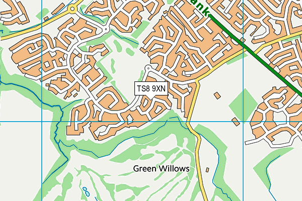TS8 9XN map - OS VectorMap District (Ordnance Survey) TS8 9XN map - OS VectorMap District (Ordnance Survey)