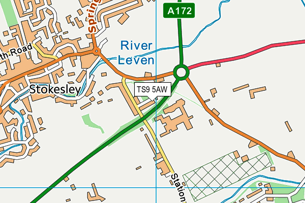 TS9 5AW map - OS VectorMap District (Ordnance Survey) TS9 5AW map - OS VectorMap District (Ordnance Survey)