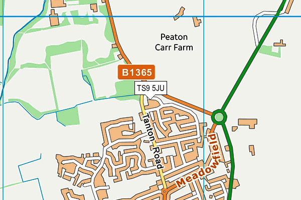 TS9 5JU map - OS VectorMap District (Ordnance Survey) TS9 5JU map - OS VectorMap District (Ordnance Survey)