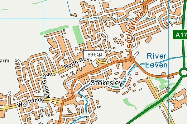 TS9 5QJ map - OS VectorMap District (Ordnance Survey) TS9 5QJ map - OS VectorMap District (Ordnance Survey)