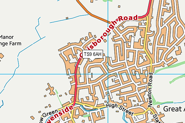 TS9 6AH map - OS VectorMap District (Ordnance Survey) TS9 6AH map - OS VectorMap District (Ordnance Survey)