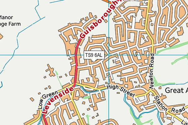 TS9 6AL map - OS VectorMap District (Ordnance Survey) TS9 6AL map - OS VectorMap District (Ordnance Survey)
