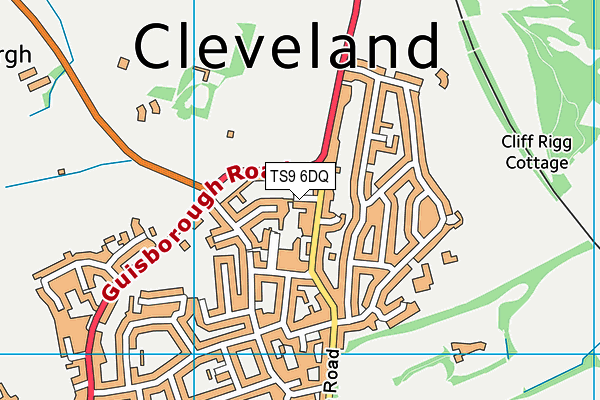 TS9 6DQ map - OS VectorMap District (Ordnance Survey) TS9 6DQ map - OS VectorMap District (Ordnance Survey)