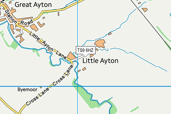 TS9 6HZ map - OS VectorMap District (Ordnance Survey)