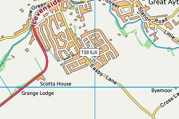 TS9 6JX map - OS VectorMap District (Ordnance Survey) TS9 6JX map - OS VectorMap District (Ordnance Survey)