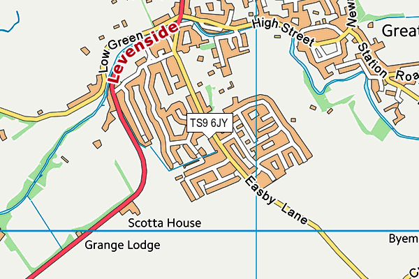 TS9 6JY map - OS VectorMap District (Ordnance Survey) TS9 6JY map - OS VectorMap District (Ordnance Survey)