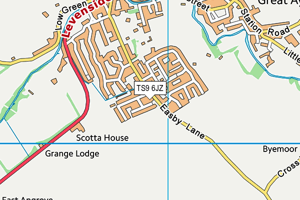 TS9 6JZ map - OS VectorMap District (Ordnance Survey) TS9 6JZ map - OS VectorMap District (Ordnance Survey)