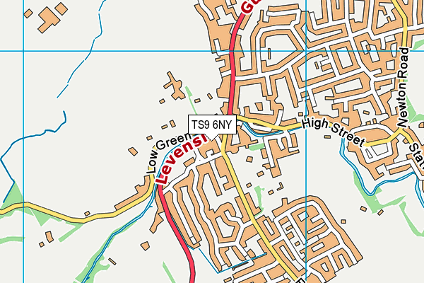 TS9 6NY map - OS VectorMap District (Ordnance Survey) TS9 6NY map - OS VectorMap District (Ordnance Survey)
