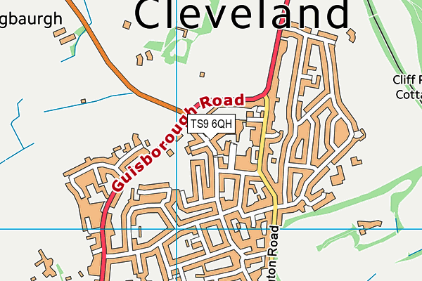 TS9 6QH map - OS VectorMap District (Ordnance Survey) TS9 6QH map - OS VectorMap District (Ordnance Survey)