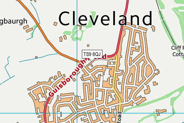 TS9 6QJ map - OS VectorMap District (Ordnance Survey) TS9 6QJ map - OS VectorMap District (Ordnance Survey)