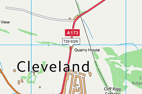 TS9 6QW map - OS VectorMap District (Ordnance Survey)