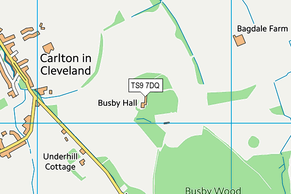 TS9 7DQ map - OS VectorMap District (Ordnance Survey) TS9 7DQ map - OS VectorMap District (Ordnance Survey)