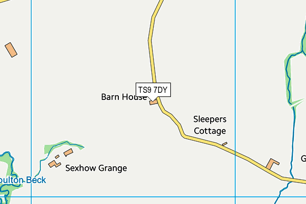 TS9 7DY map - OS VectorMap District (Ordnance Survey) TS9 7DY map - OS VectorMap District (Ordnance Survey)