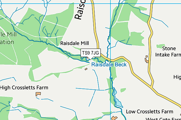 TS9 7JG map - OS VectorMap District (Ordnance Survey) TS9 7JG map - OS VectorMap District (Ordnance Survey)
