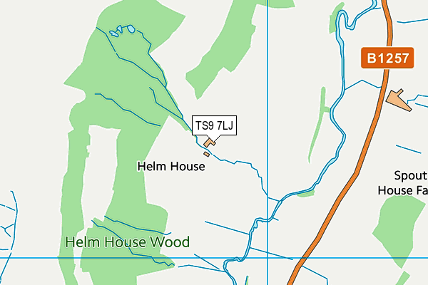 TS9 7LJ map - OS VectorMap District (Ordnance Survey) TS9 7LJ map - OS VectorMap District (Ordnance Survey)