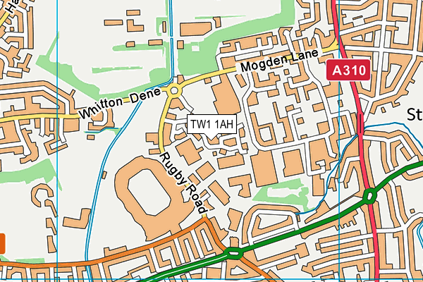 TW1 1AH map - OS VectorMap District (Ordnance Survey) TW1 1AH map - OS VectorMap District (Ordnance Survey)