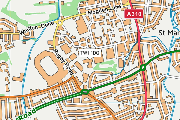 TW1 1DQ map - OS VectorMap District (Ordnance Survey) TW1 1DQ map - OS VectorMap District (Ordnance Survey)