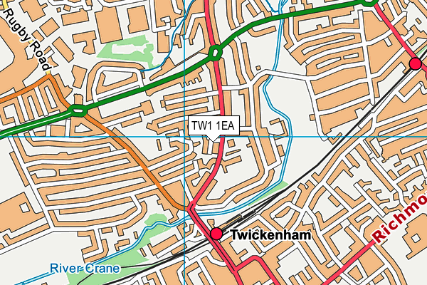 TW1 1EA map - OS VectorMap District (Ordnance Survey) TW1 1EA map - OS VectorMap District (Ordnance Survey)