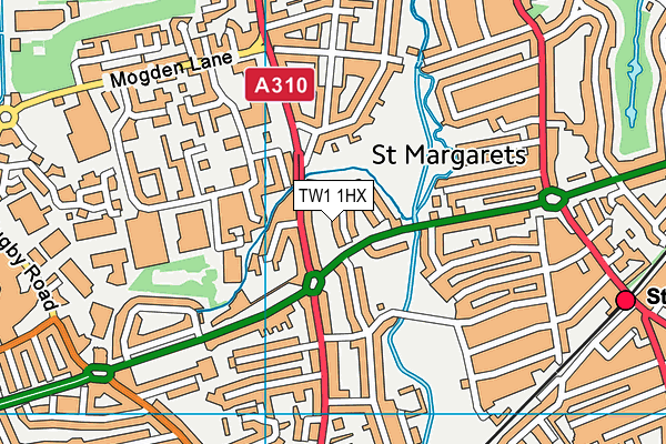 TW1 1HX map - OS VectorMap District (Ordnance Survey) TW1 1HX map - OS VectorMap District (Ordnance Survey)