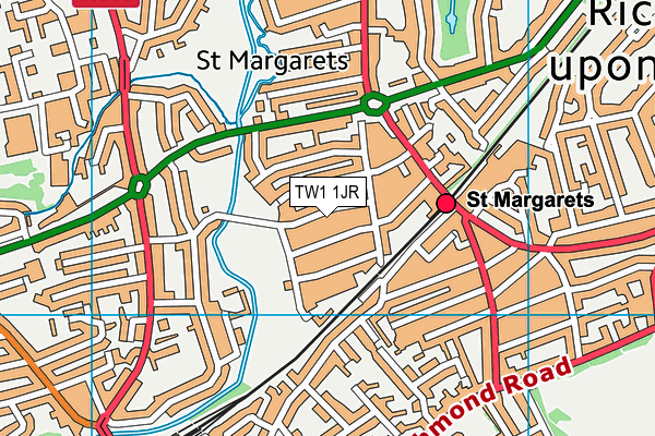 TW1 1JR map - OS VectorMap District (Ordnance Survey) TW1 1JR map - OS VectorMap District (Ordnance Survey)
