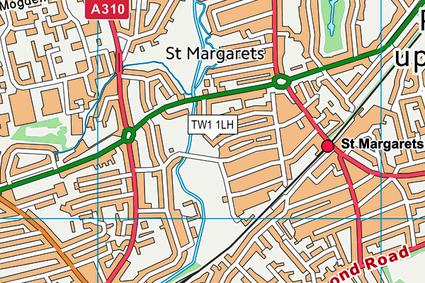 TW1 1LH map - OS VectorMap District (Ordnance Survey) TW1 1LH map - OS VectorMap District (Ordnance Survey)